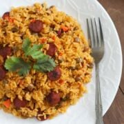 Pigeon Peas Rice with Sausage (Moro de Guandules y Salchichas) | SmartLittleCookie.net