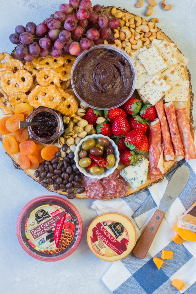 Overhead shot of the party platter ready to serve.