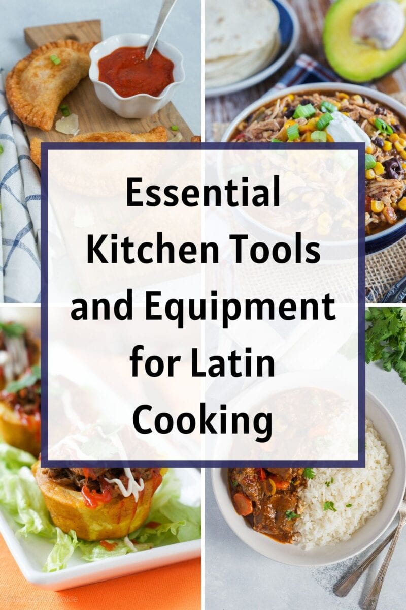 Essential Kitchen Tools in Latin Kitchen Collage 