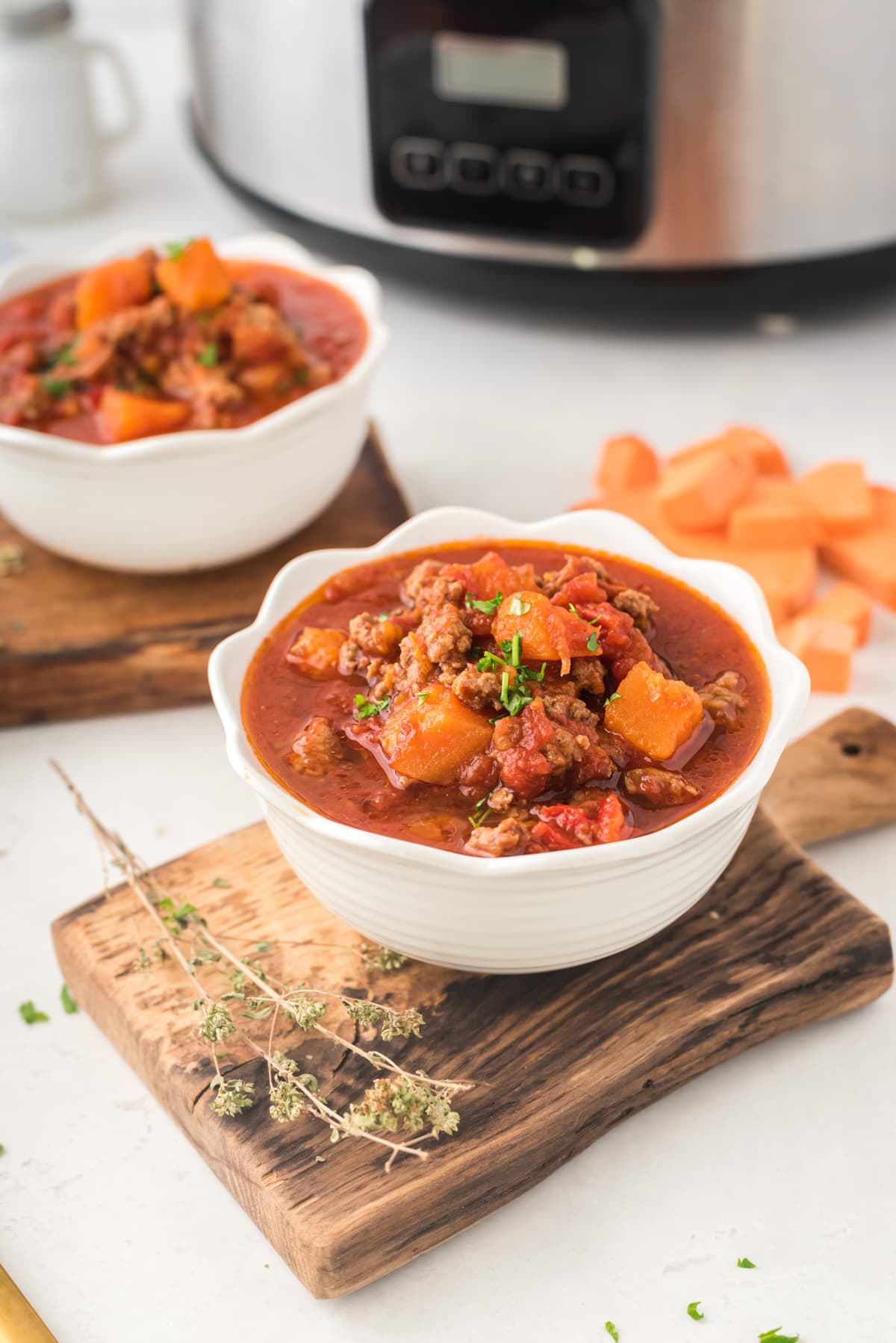 Slow Cooker Turkey and Sweet Potato Chili-image