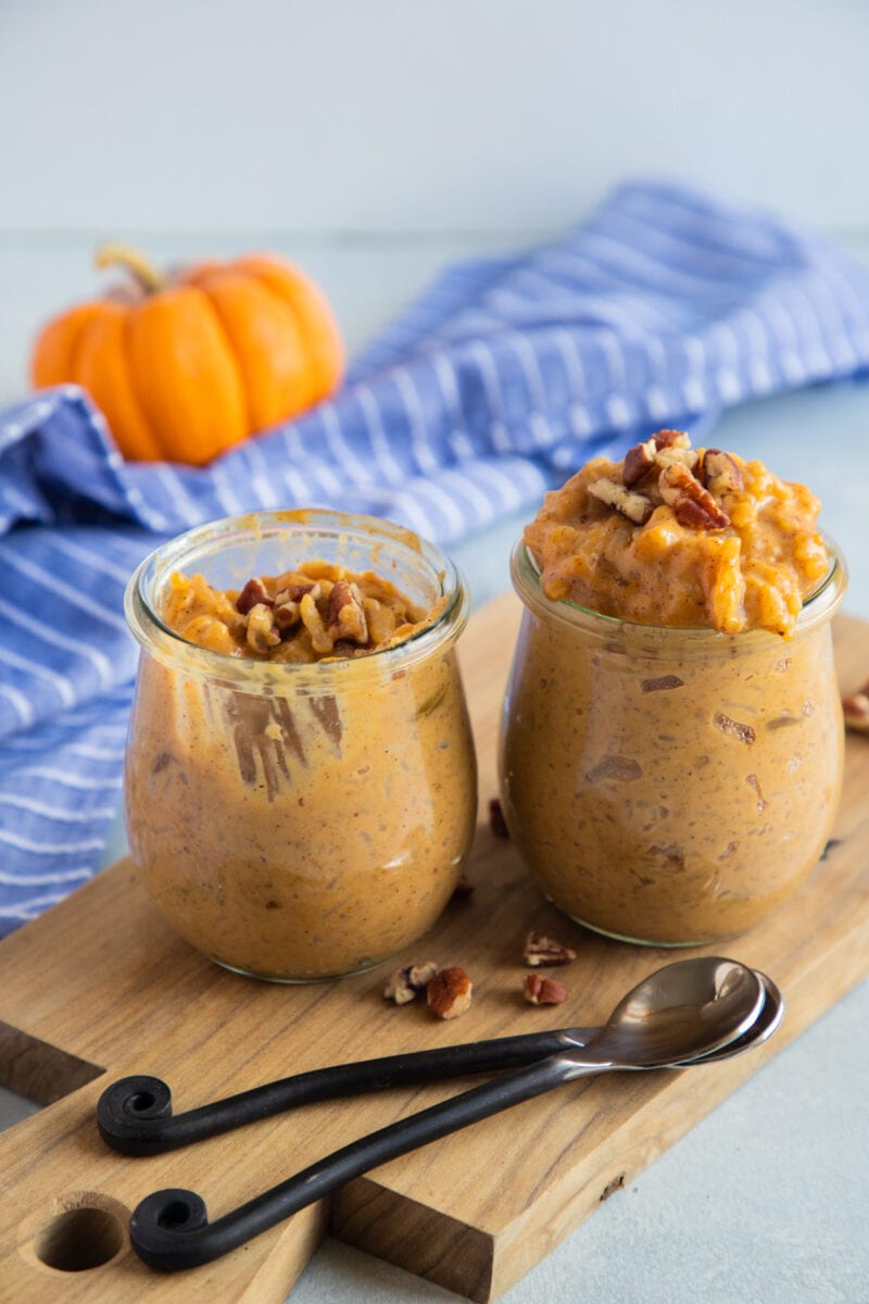 Pumpkin Spice Rice Pudding ready to eat