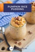 Pumpkin Spice Rice Pudding Pinterest
