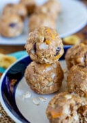 High-Protein Energy Balls stacked