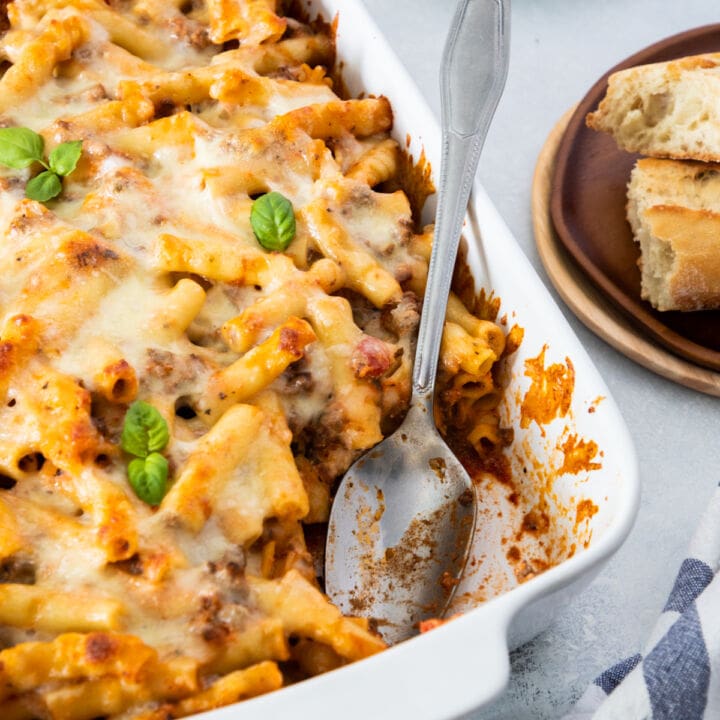 Ground Beef and Ricotta Baked Ziti - My Dominican Kitchen