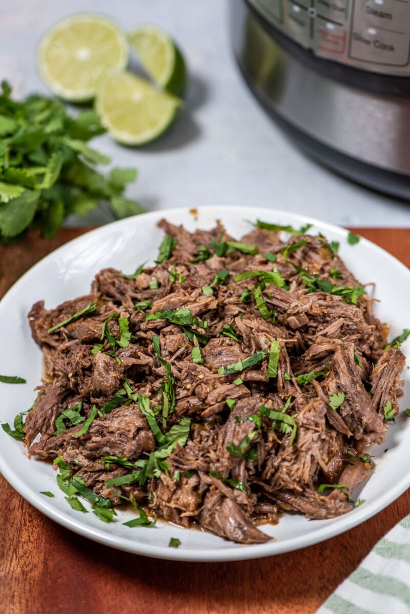 chipotle beef barbacoa served on a plate