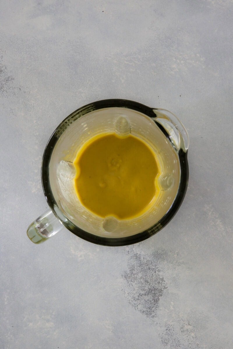 Smooth blended coconut and pigeon pea sauce.